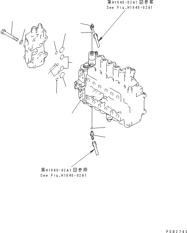 Excavators Komatsu / PC220-6 S/N 50001-UP(pc220-6c) / MAIN VALVE (VALVE) (1 ACTUATOR) (KIT)(#50700-52740)(150210 : H0120-01A3A)