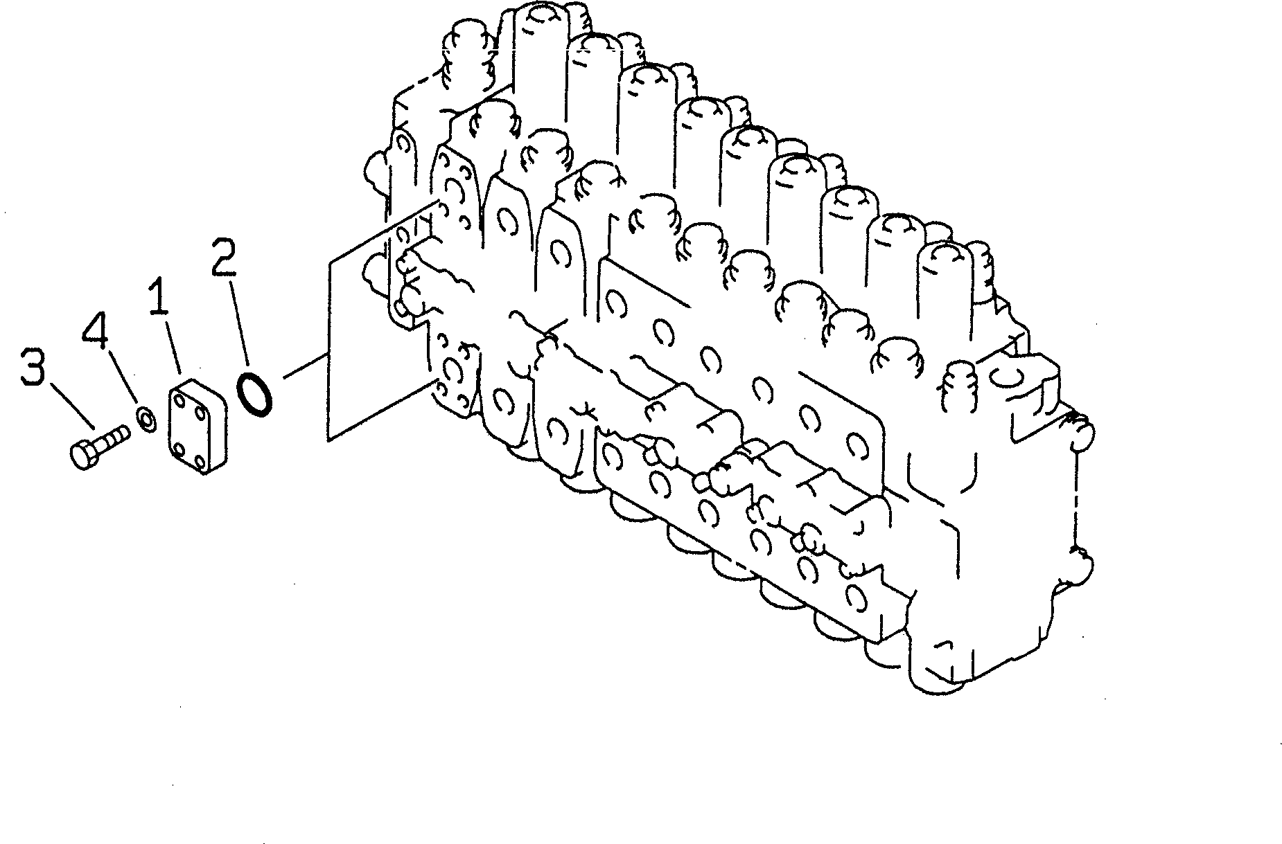Excavators Komatsu / PC220-6 S/N 50001-UP(pc220-6c) / MAIN VALVE (VALVE TRAVEL LINES) (3 ACTUATOR)(150590 : H0120-04A5)