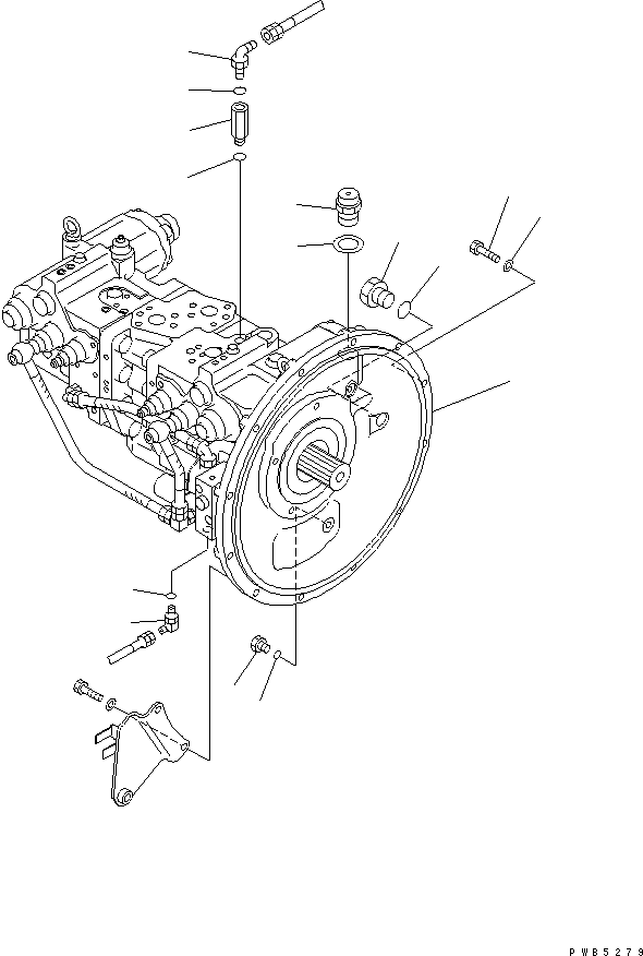 Excavators Komatsu / PC220-6 S/N 50001-UP(pc220-6c) / MAIN PUMP (CONNECTING PARTS)(#52852-56285)(150620 : H0210-01A0C)