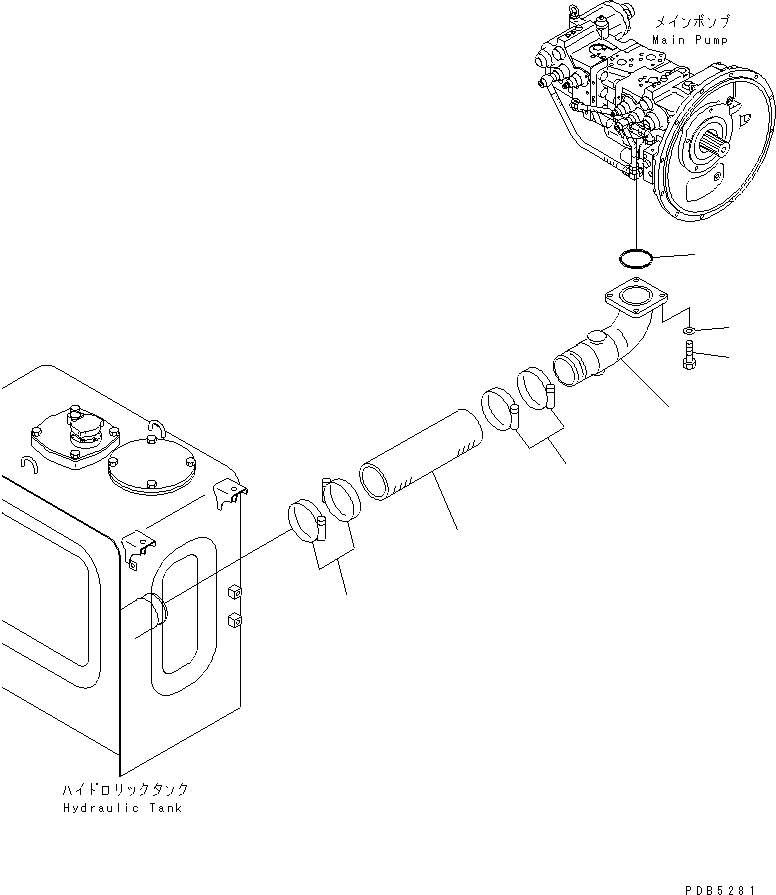 Excavators Komatsu / PC220-6 S/N 50001-UP(pc220-6c) / SUCTION LINE(#52852-)(150660 : H0311-01A0C)