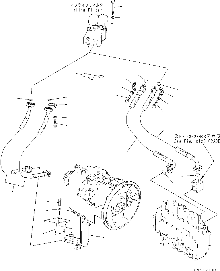 Excavators Komatsu / PC220-6 S/N 50001-UP(pc220-6c) / DELIVERY LINE (INLINES FILTER))(#52741-52851)(150760 : H0312-02A1A)