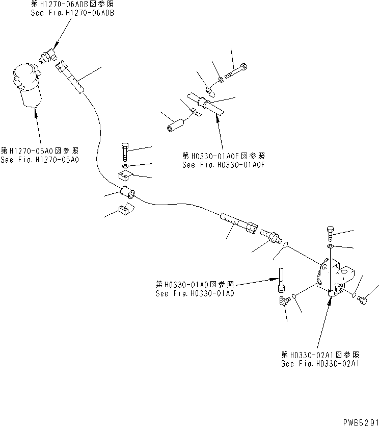 Excavators Komatsu / PC220-6 S/N 50001-UP(pc220-6c) / RETURN LINE (BLOCK) (FOR ADDITIONAL PIPING)(#53314-53507)(151050 : H0330-03A1E)