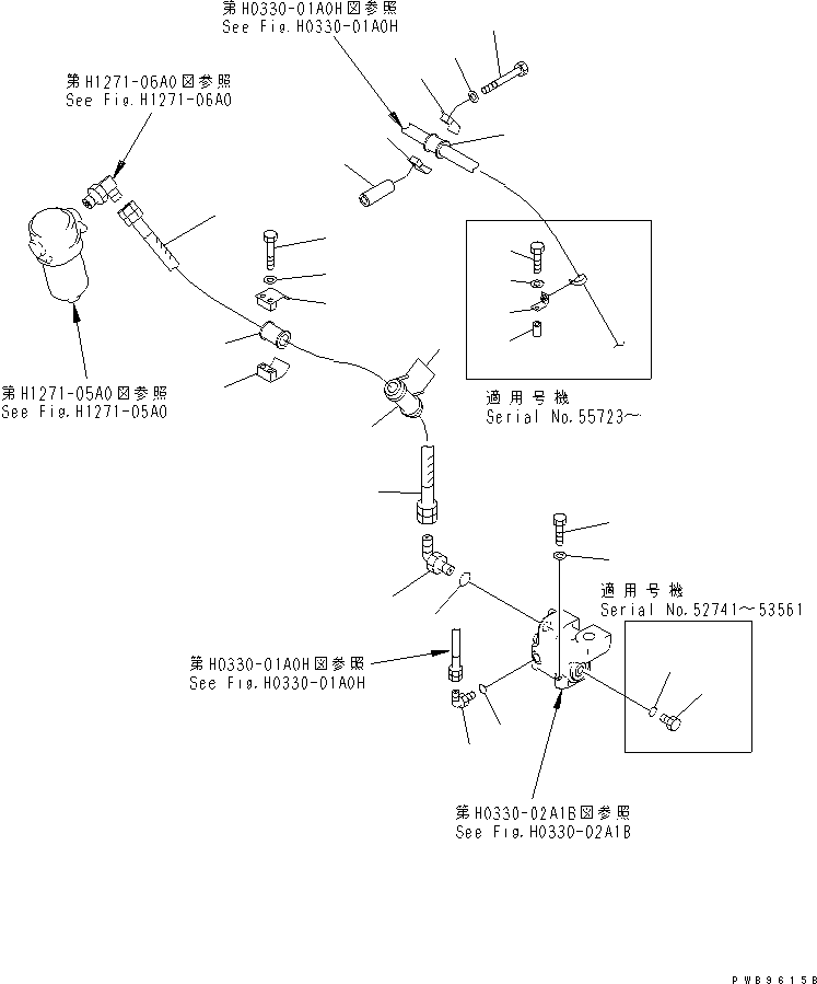 Excavators Komatsu / PC220-6 S/N 50001-UP(pc220-6c) / RETURN LINE (BLOCK) (FOR ADDITIONAL PIPING)(#53508-)(151060 : H0330-03A1F)