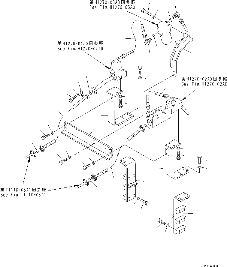 Excavators Komatsu / PC220-6 S/N 50001-UP(pc220-6c) / ATTACHMENT LINE (RETURN LINE) (WITHOUT LOCK VALVE) (KIT)(#52741-53507)(151470 : H1271-06A6)