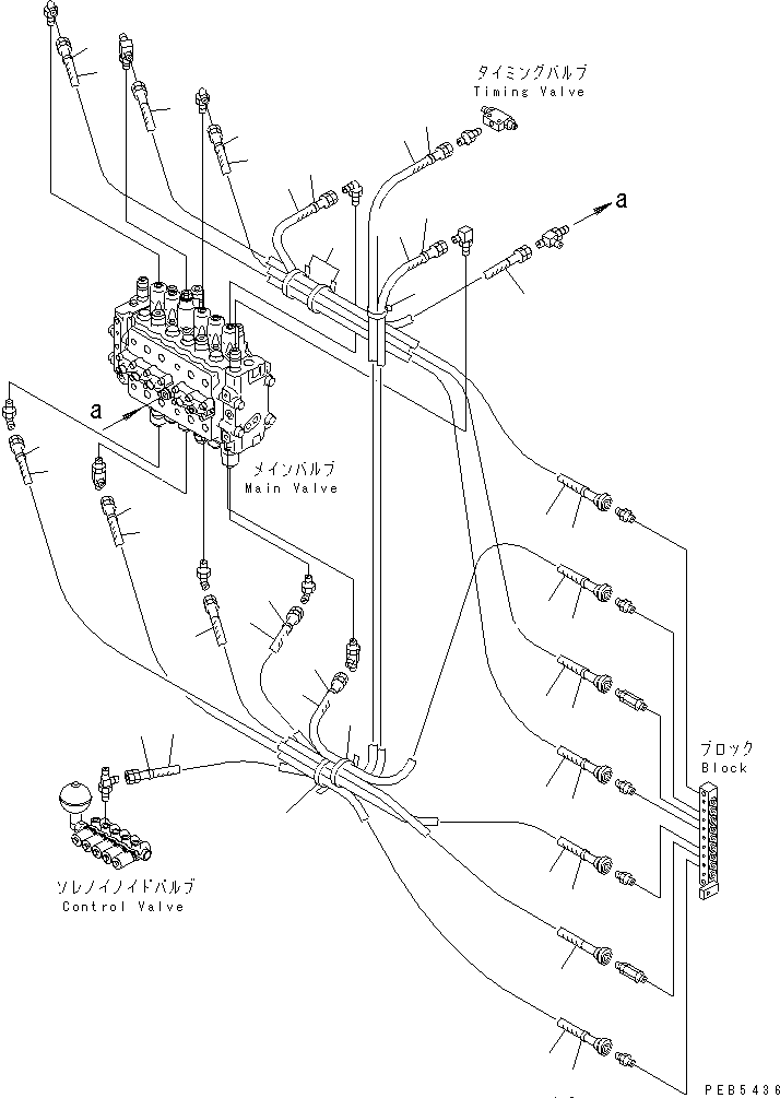 Excavators Komatsu / PC220-6 S/N 50001-UP(pc220-6c) / PPC MAIN LINE (VALVE PPC LINES)(#52852-53173)(151970 : H1840-01A2F)