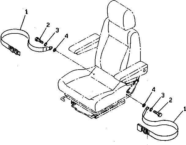 Excavators Komatsu / PC220-6 S/N 50001-UP(pc220-6c) / SEAT BELT (FOR RIGID TYPE) (50MM WIDE)(#52198-53561)(210140 : K0160-01A2)
