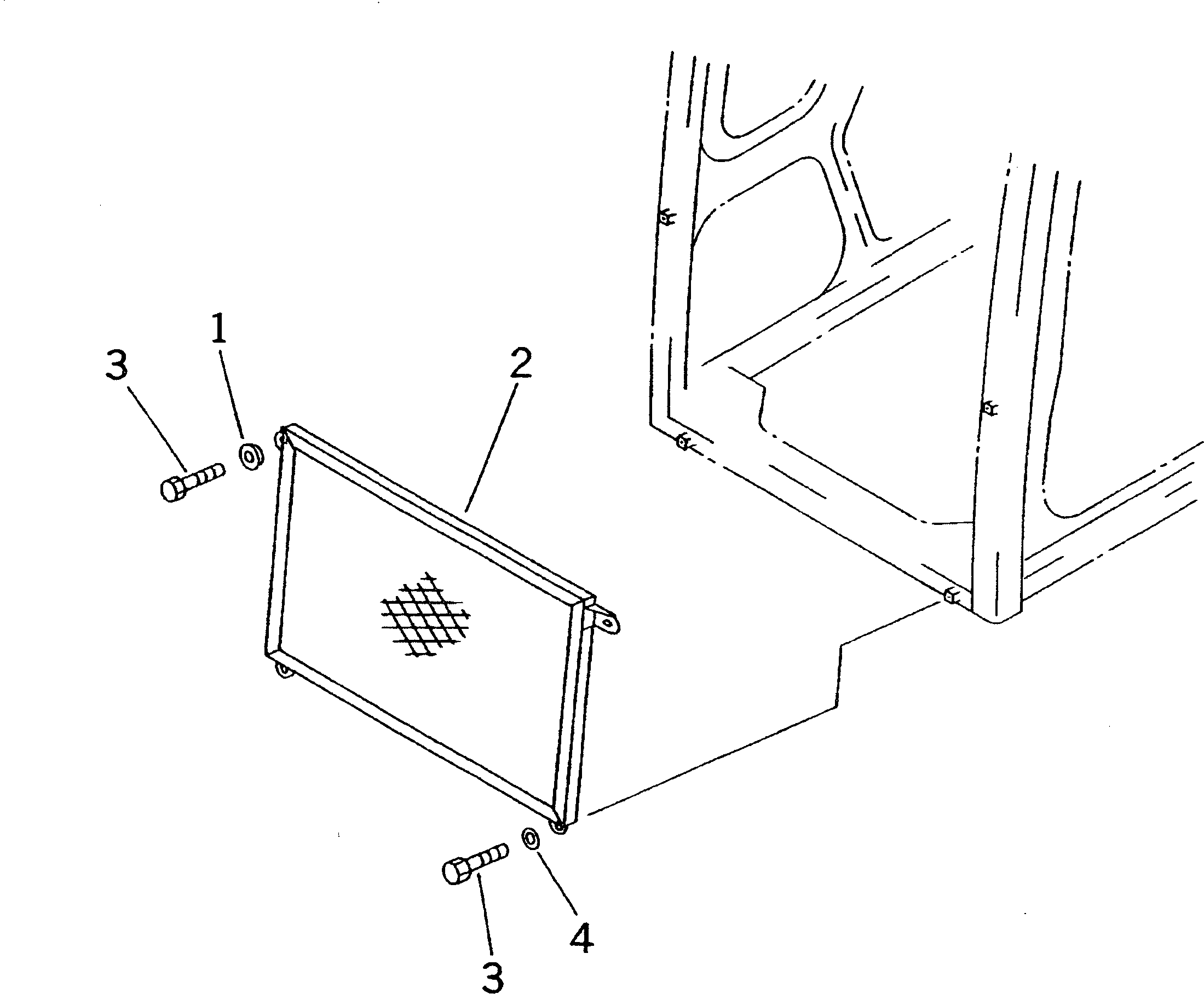 Excavators Komatsu / PC220-6 S/N 50001-UP(pc220-6c) / FRONT GUARD (HALF) (LOWER)(211040 : K0230-01A0)