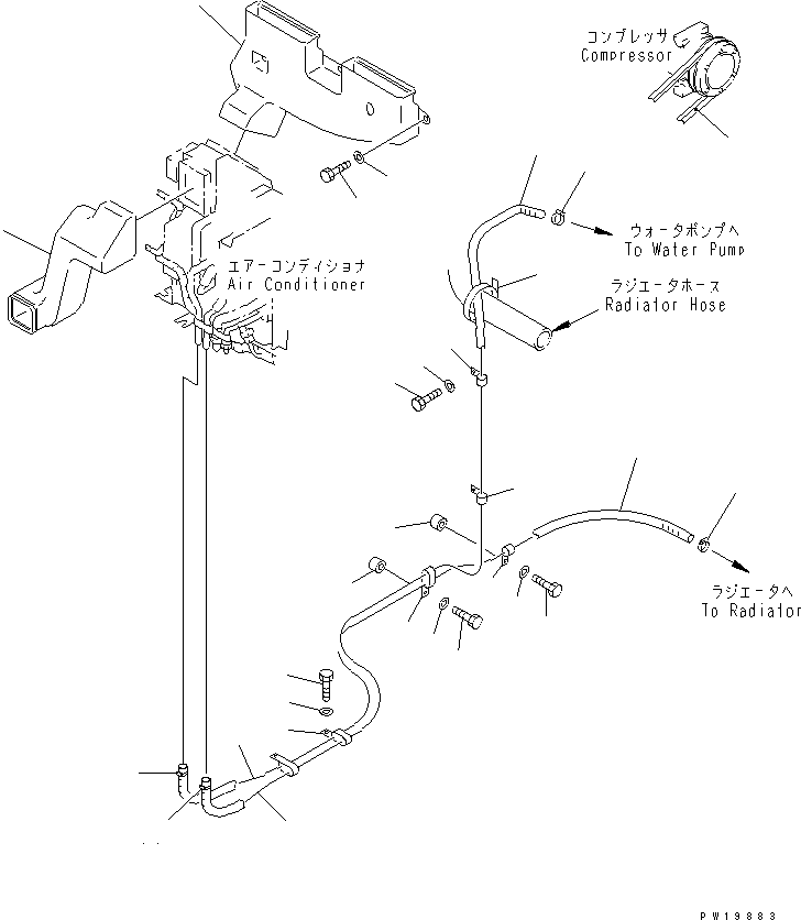 Excavators Komatsu / PC220-6 S/N 50001-UP(pc220-6c) / AIR CONDITIONER (HEATING LINE AND DUCT)(#52741-52851)(211270 : K0700-03A0A)