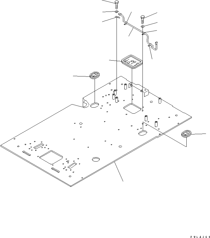 Excavators Komatsu / PC220-6 S/N 50001-UP(pc220-6c) / FLOOR FRAME (ELECTRIC GOVERNOR CONTROL) (WORK LEVER WITH         PPC VALVE) (2 ACTUATOR)(#55981-)(211480 : K1110-01A2F)