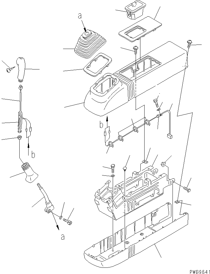 Excavators Komatsu / PC220-6 S/N 50001-UP(pc220-6c) / FLOOR FRAME (LEFT STAND) (LEVER AND COVER) (WORK LEVER WITH PPC  VALVE)(#52852-)(211490 : K1110-03A0)