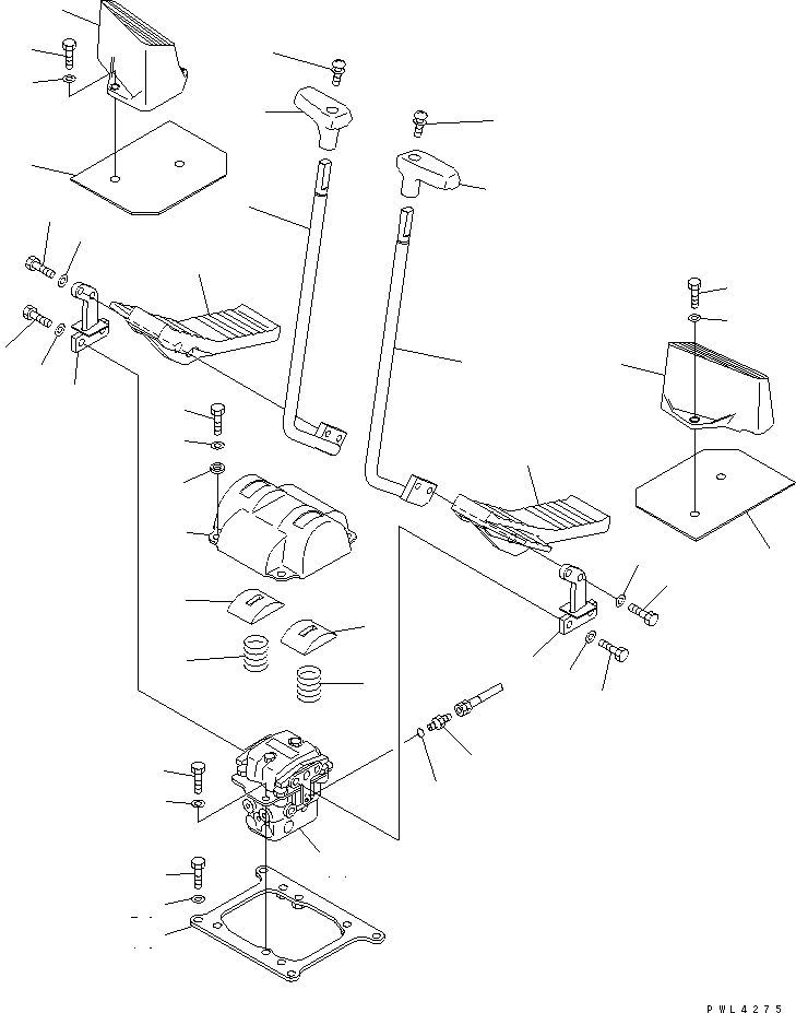 Excavators Komatsu / PC220-6 S/N 50001-UP(pc220-6c) / FLOOR FRAME (TRAVEL LEVER)(#55981-)(211550 : K1110-10A0A)