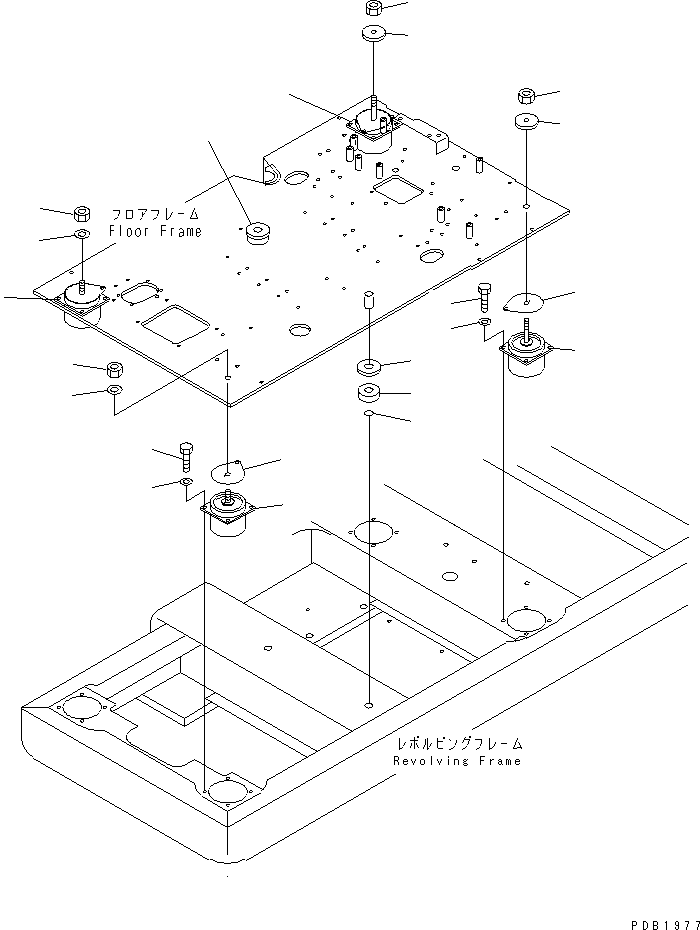 Excavators Komatsu / PC220-6 S/N 50001-UP(pc220-6c) / LOW MOUNT (FLOOR FRAME)(#52741-52851)(211860 : K1120-01A0B)