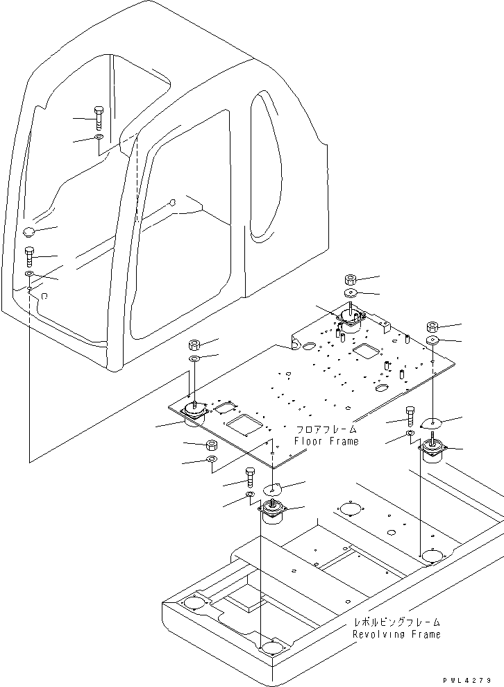Excavators Komatsu / PC220-6 S/N 50001-UP(pc220-6c) / LOW MOUNT (FLOOR FRAME)(#55981-)(211880 : K1120-01A0E)