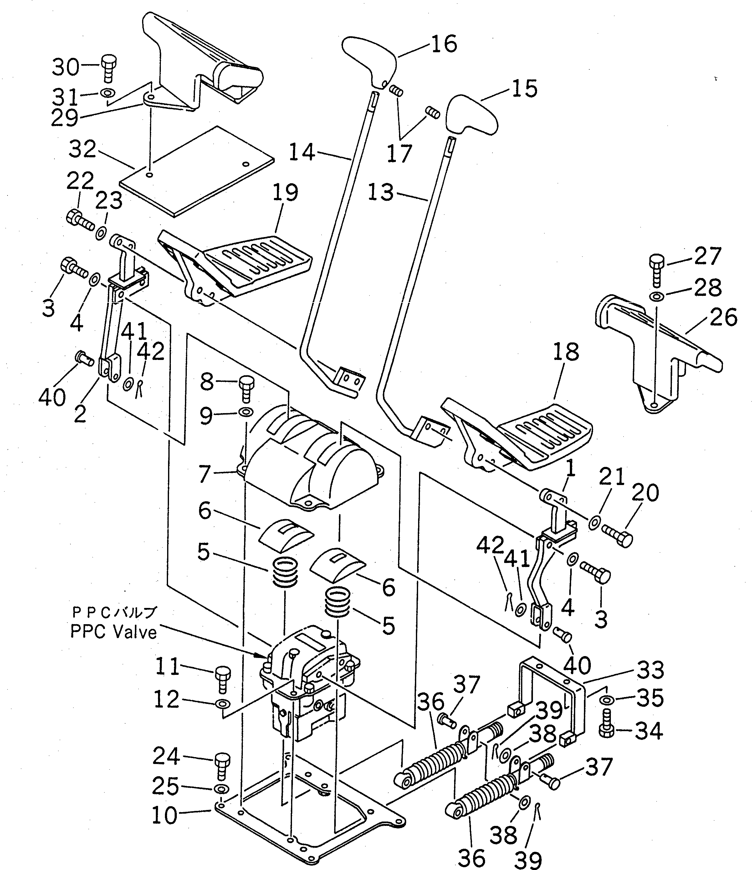 Excavators Komatsu / PC220-6 S/N 50001-UP(pc220-6c) / TRAVEL LEVER(#50001-50309)(211940 : K1410-01A0)