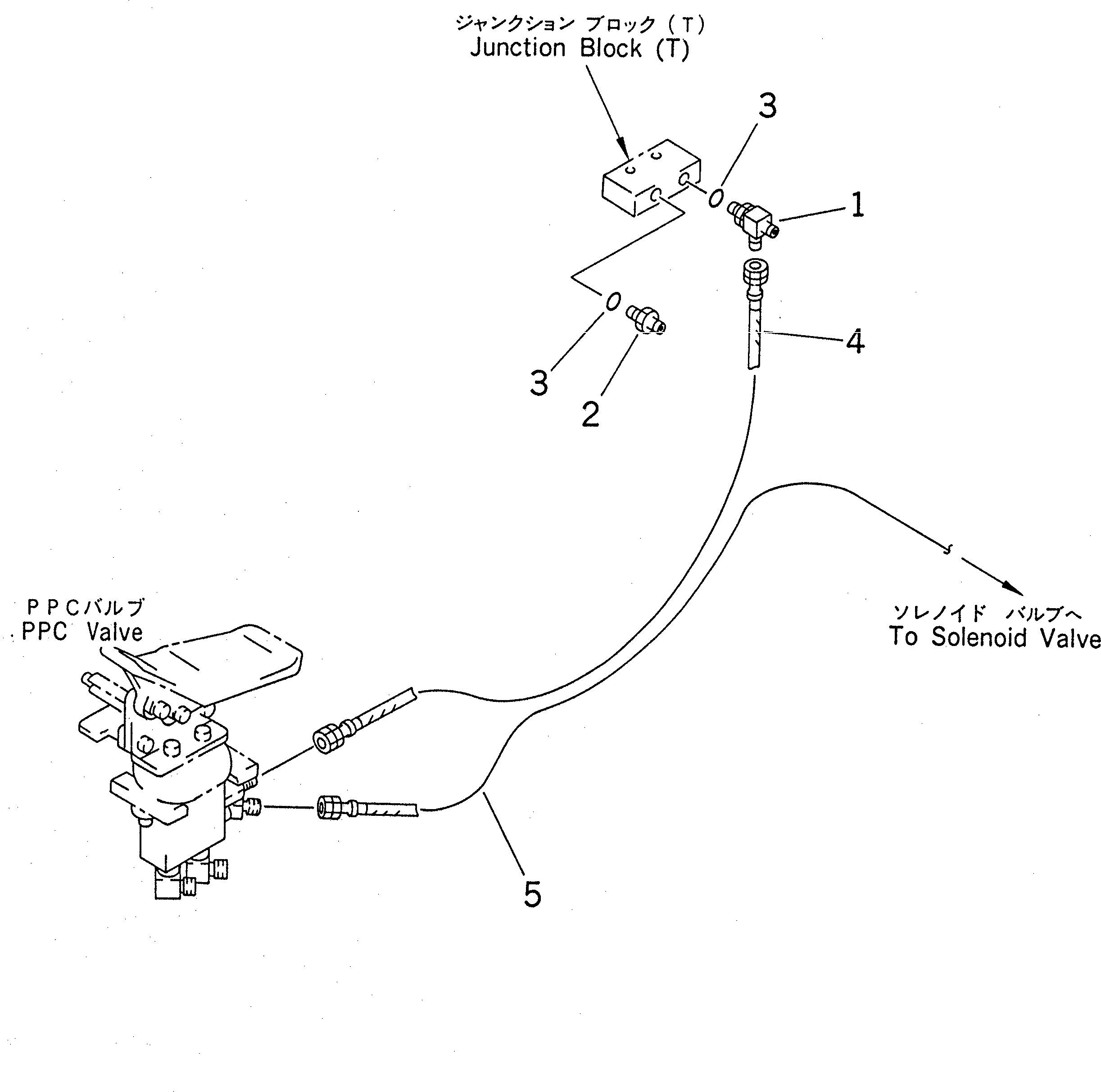 Excavators Komatsu / PC220-6 S/N 50001-UP(pc220-6c) / PPC TRAVEL LINES (FOR ADDITIONAL PIPING) (KIT) (1 ACTUATOR)(#50001-50699)(212090 : K1420-01A4)