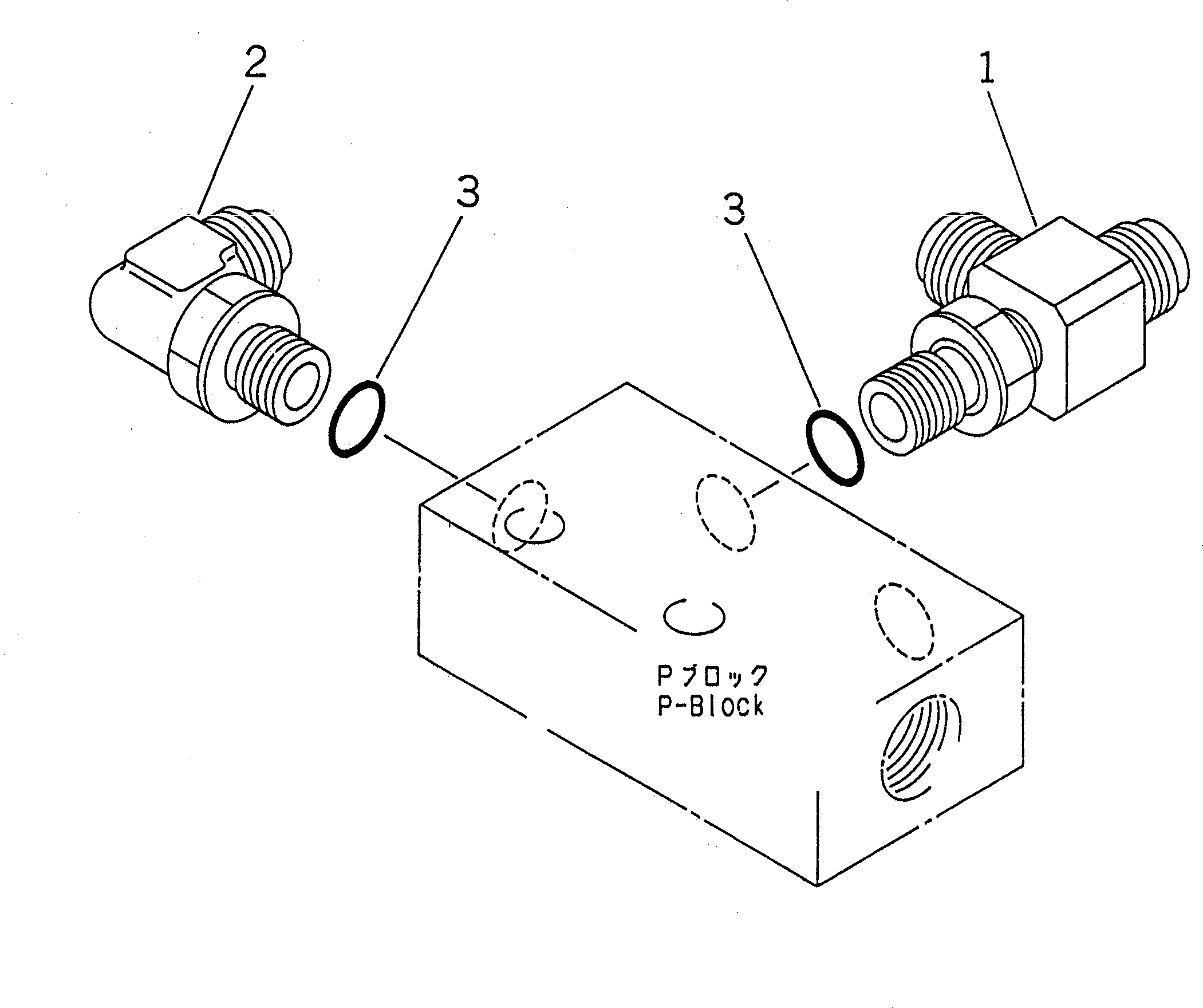 Excavators Komatsu / PC220-6 S/N 50001-UP(pc220-6c) / PPC WORK KIT (FOR ADDITONAL PIPING) (1 ACTUATOR)(#50700-)(212190 : K1520-01A2A)