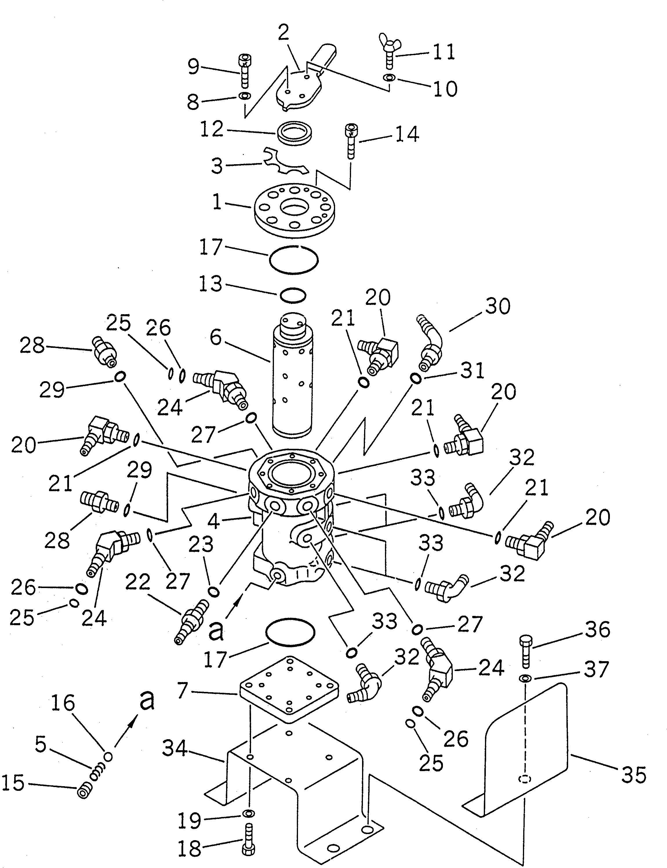 Excavators Komatsu / PC220-6 S/N 50001-UP(pc220-6c) / PPC WORK LINE (MULTI PATTERN VALVE)(#52741-52851)(212380 : K1520-03A3B)