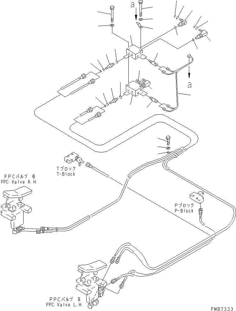 Excavators Komatsu / PC220-6 S/N 50001-UP(pc220-6c) / ATTACHMENT PPC LINE (2 ACTUATOR)(#52852-)(212550 : K1540-01A2D)