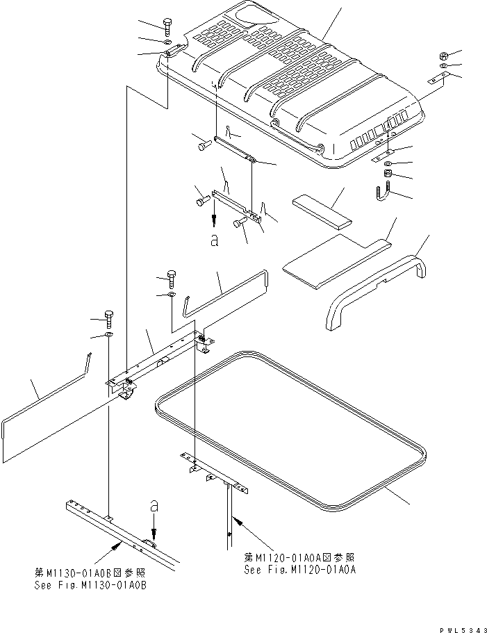 Excavators Komatsu / PC220-6 S/N 50001-UP(pc220-6c) / HOOD(#52852-55980)(240030 : M1110-01A1A)