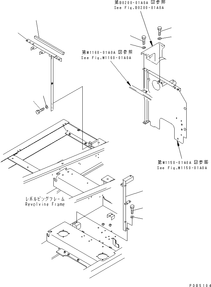 Excavators Komatsu / PC220-6 S/N 50001-UP(pc220-6c) / FRAME (MACHINE CAB)(#52852-)(240070 : M1120-01A0C)