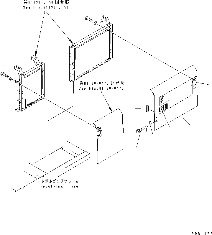 Excavators Komatsu / PC220-6 S/N 50001-UP(pc220-6c) / LEFT SIDE DOOR (WITH HOLE)(#50001-52740)(240120 : M1130-01A3)