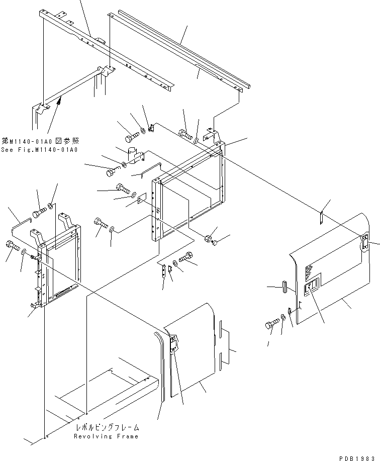 Excavators Komatsu / PC220-6 S/N 50001-UP(pc220-6c) / LEFT SIDE DOOR (WITH HOLE)(#50700-51999)(240130 : M1130-01A4)