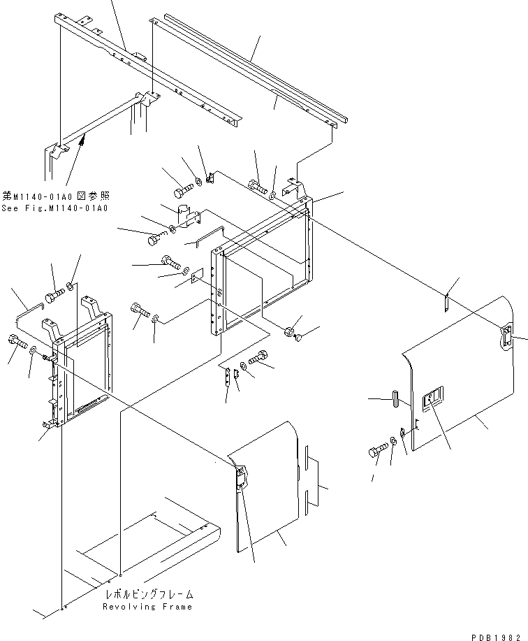 Excavators Komatsu / PC220-6 S/N 50001-UP(pc220-6c) / LEFT SIDE DOOR (WITH HOLE)(#52000-52851)(240140 : M1130-01A4A)