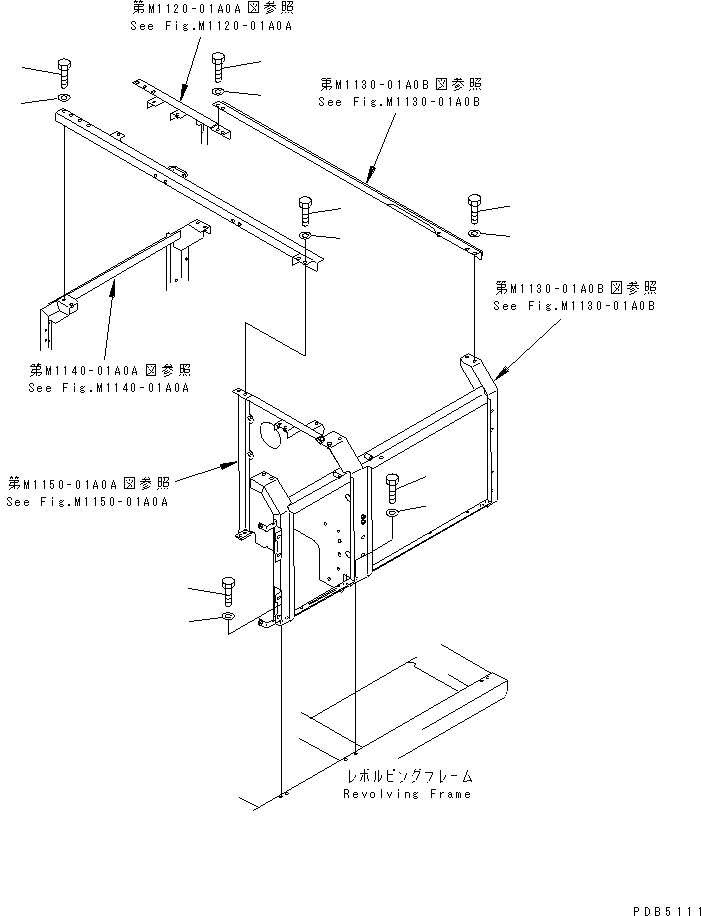 Excavators Komatsu / PC220-6 S/N 50001-UP(pc220-6c) / LEFT SIDE DOOR (INSTALLATION PARTS) (MACHINE CAB)(#52852-)(240210 : M1130-02A1A)