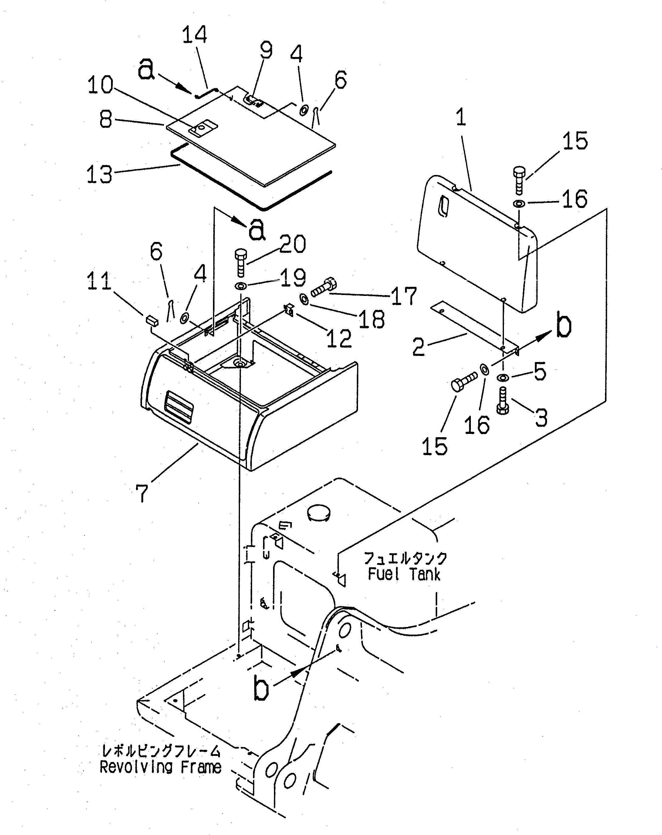 Excavators Komatsu / PC220-6 S/N 50001-UP(pc220-6c) / RIGHT SIDE CASE(#50001-50699)(240370 : M1220-01A0)