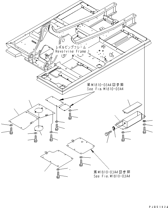Excavators Komatsu / PC220-6 S/N 50001-UP(pc220-6c) / UNDER COVER (REVOLVING FRAME) (LEFT SIDE COVER AND TOOL BOX) (HEAVY DUTY)(#56195-)(240610 : M1810-01A4)