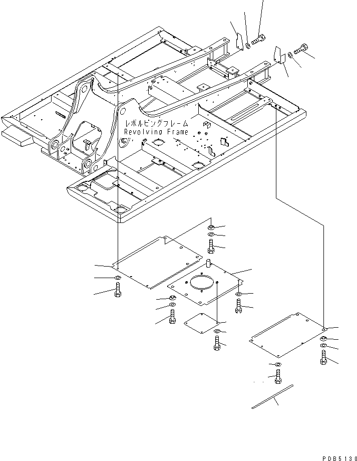 Excavators Komatsu / PC220-6 S/N 50001-UP(pc220-6c) / UNDER COVER (REVOLVING FRAME) (ENGINE ROOM)(#52852-56168)(240640 : M1810-02A0C)
