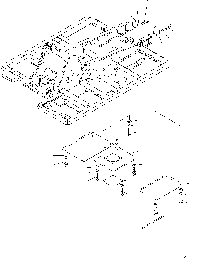 Excavators Komatsu / PC220-6 S/N 50001-UP(pc220-6c) / UNDER COVER (REVOLVING FRAME) (ENGINE ROOM)(#56169-)(240650 : M1810-02A0D)