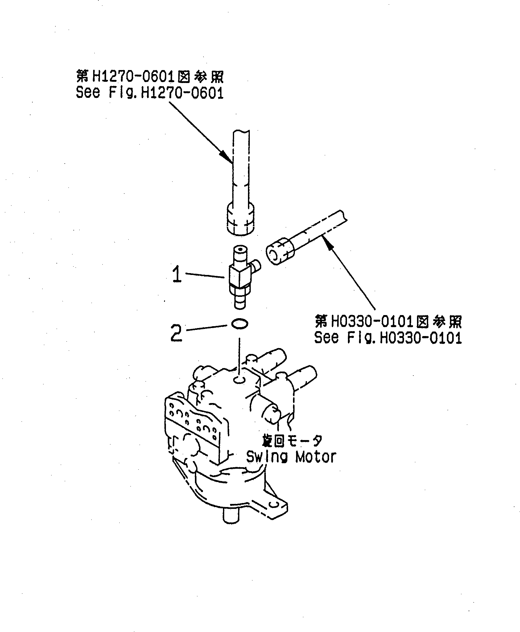 Excavators Komatsu / PC220-6 S/N 50001-UP(pc220-6c) / SWING MOTOR (CONNECTING PARTS) (FOR ADDITIONAL PIPING) (KIT)     (1 ACTUATOR)(270130 : N1220-01A2)