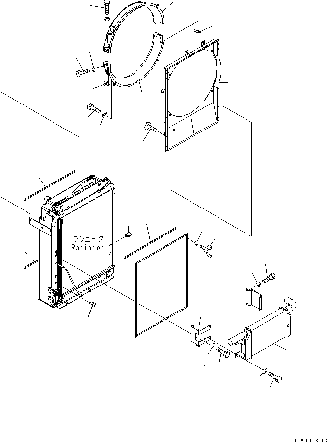 Excavators Komatsu / PC220-7 S/N 60001-UP (Overseas Version)(pc220-7c) / COOLING (AFTER COOLER)(060050 : C0100-02A1)