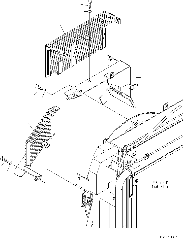 Excavators Komatsu / PC220-7 S/N 60001-UP (Overseas Version)(pc220-7c) / FAN GUARD (WITHOUT AIR CONDITIONER)(#65001-65985)(060130 : C0310-01A1B)