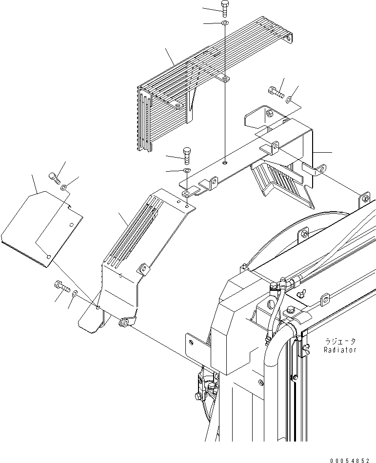 Excavators Komatsu / PC220-7 S/N 60001-UP (Overseas Version)(pc220-7c) / FAN GUARD (WITH AIR CONDITIONER) (SANDY AND DUSTY TERRAIN SPEC.)(#65986-)(060170 : C0310-01A2C)