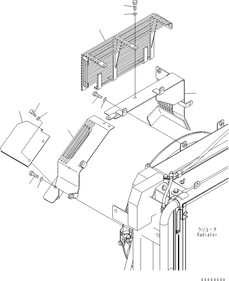 Excavators Komatsu / PC220-7 S/N 60001-UP (Overseas Version)(pc220-7c) / FAN GUARD (WITHOUT AIR CONDITIONER)(#60768-65000)(060190 : C0310-01A3A)