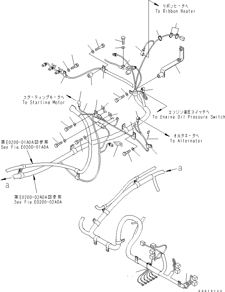 Excavators Komatsu / PC220-7 S/N 60001-UP (Overseas Version)(pc220-7c) / WIRING (MAIN HARNESS) (CLIP) (2/2) (SANDY AND DUSTY TERRAIN SPEC.)(#65001-69862)(120190 : E0200-04A2A)