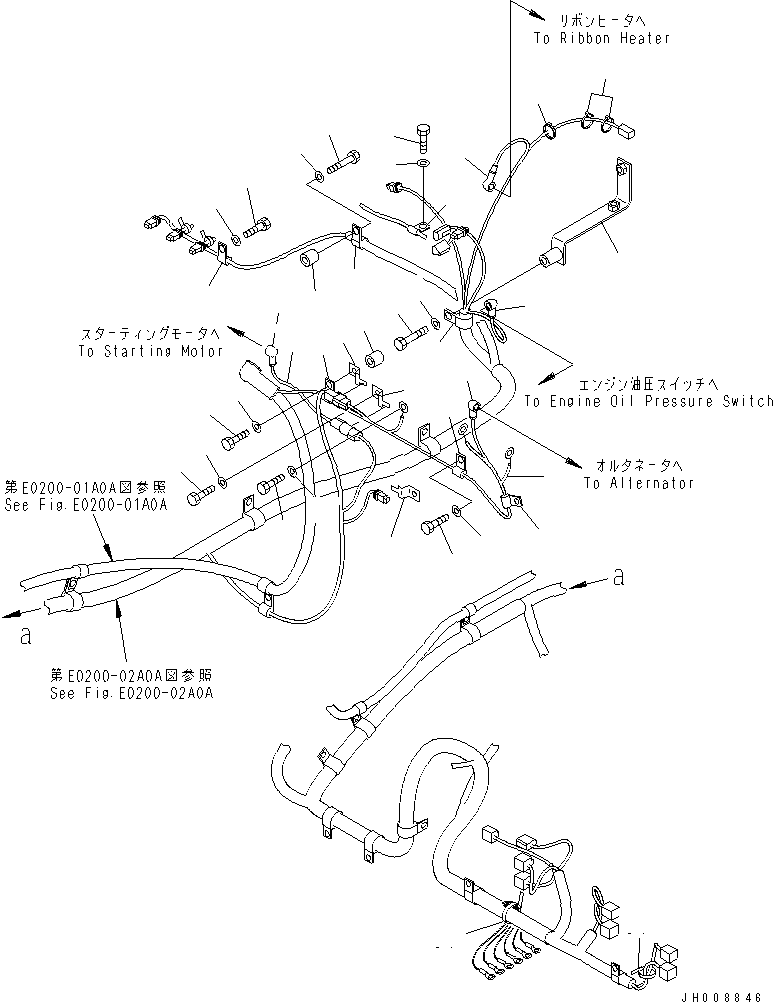 Excavators Komatsu / PC220-7 S/N 60001-UP (Overseas Version)(pc220-7c) / WIRING (MAIN HARNESS) (CLIP) (2/2) (SANDY AND DUSTY TERRAIN SPEC.)(#69863-)(120200 : E0200-04A2B)