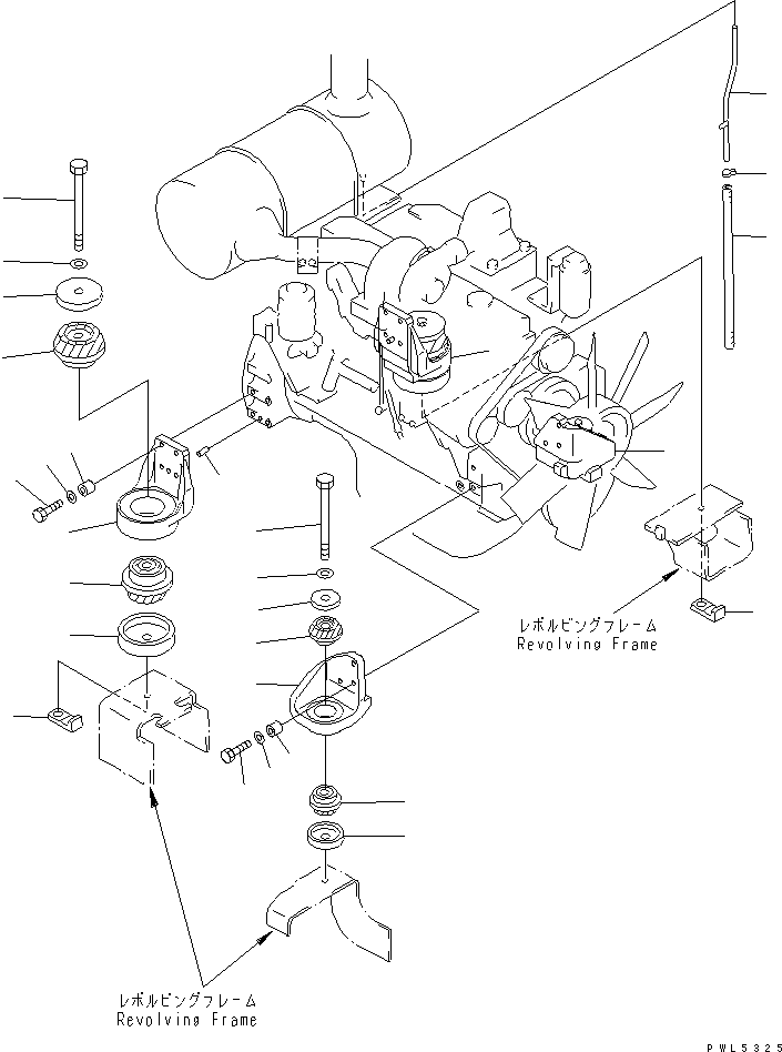 Excavators Komatsu / PC220LC-6Z S/N 50001-UP (Excel Spec.)(pc220l1c) / ENGINE MOUNT(#56057-56319)(030020 : B0100-01A0C)