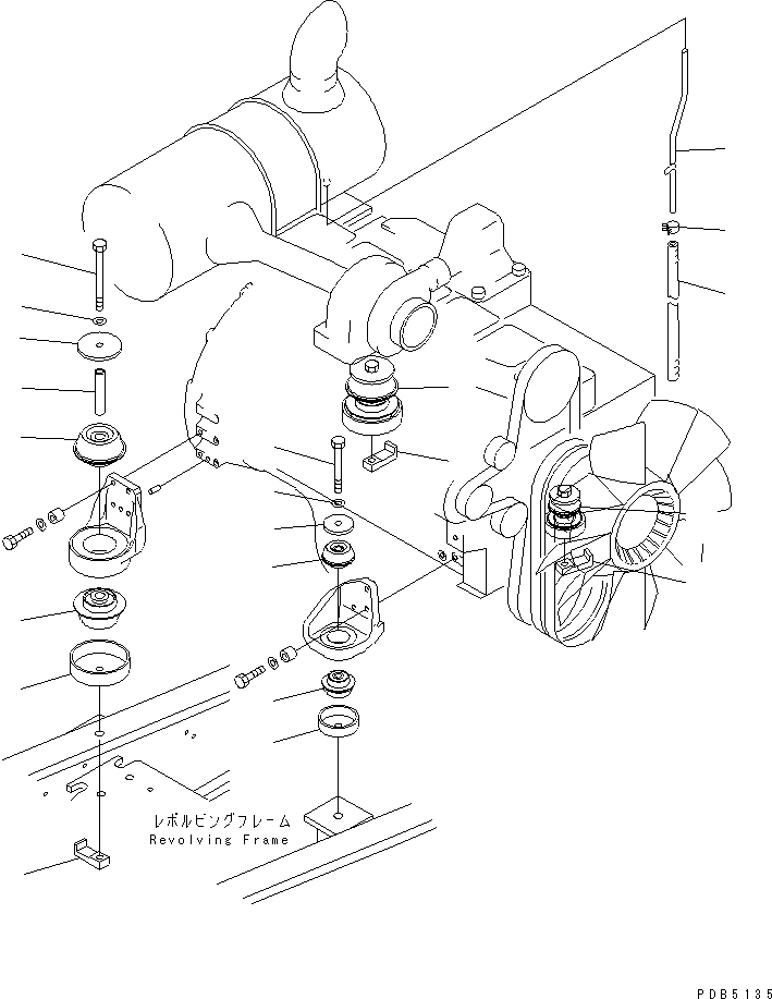 Excavators Komatsu / PC220LC-6Z S/N 50001-UP (Excel Spec.)(pc220l1c) / ENGINE MOUNT(#52396-55980)(030060 : B0100-01A1B)