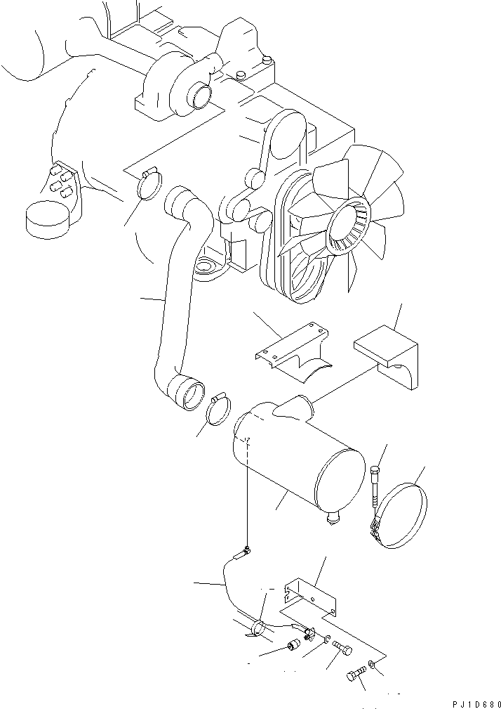 Excavators Komatsu / PC220LC-6Z S/N 50001-UP (Excel Spec.)(pc220l1c) / AIR CLEANER CONNECTION (FOR DOUBLE ELEMENT)(#52852-)(030090 : B0200-01A3A)