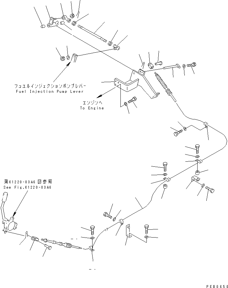 Excavators Komatsu / PC220LC-6Z S/N 50001-UP (Excel Spec.)(pc220l1c) / FUEL CONTROL (MECHANICAL GOVERNOR)(#50310-52851)(030110 : B0400-01A2)