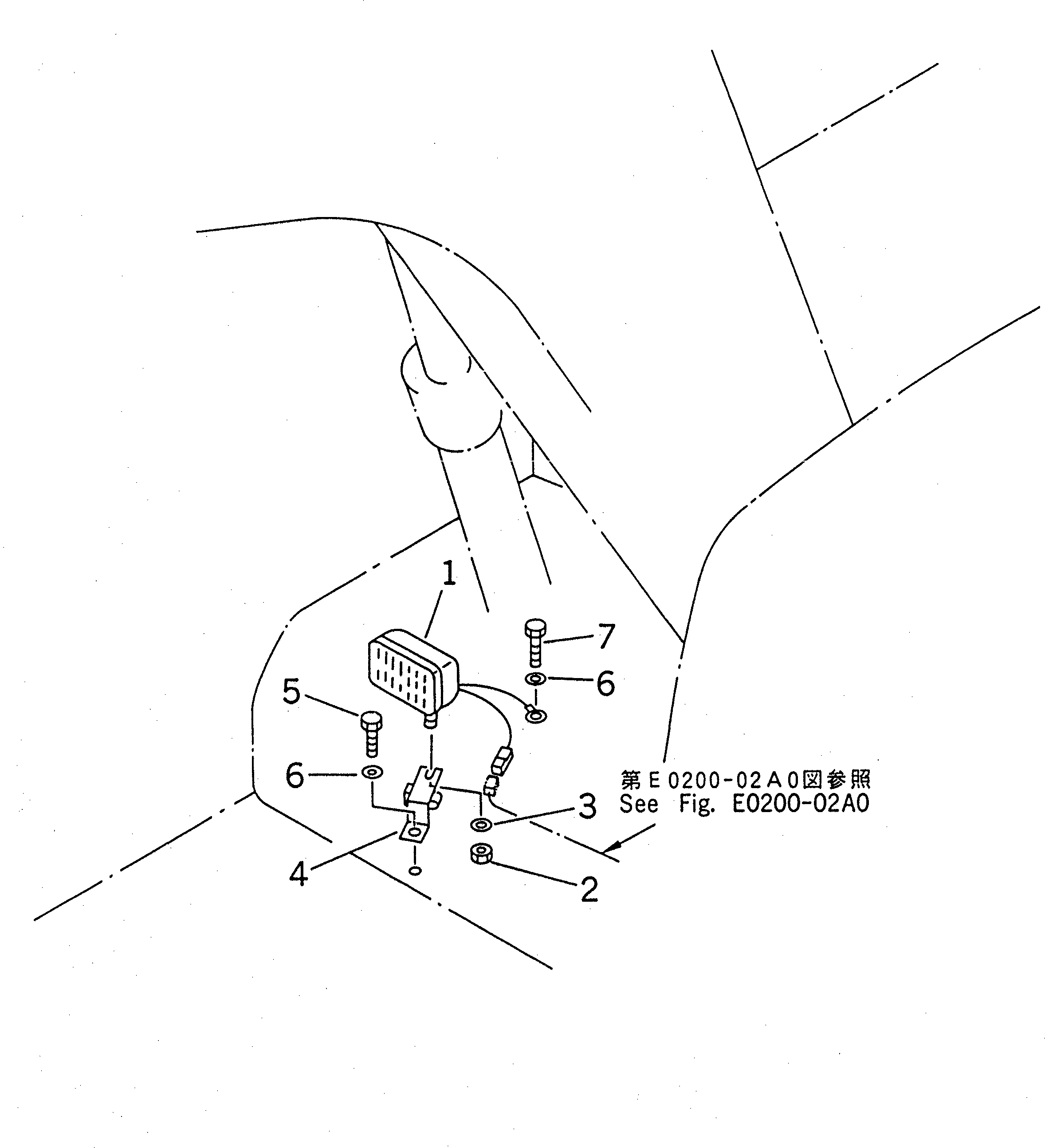 Excavators Komatsu / PC220LC-6Z S/N 50001-UP (Excel Spec.)(pc220l1c) / WIRING (WORKING LAMP ? FRONT)(#50001-52740)(120220 : E0200-06A0)