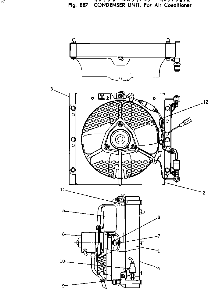 Excavators Komatsu / PC220LC-2 S/N 11001-UP(pc220l2c) / CONDENSER UNIT ? FOR AIR CONDITIONER(240650 : 887)
