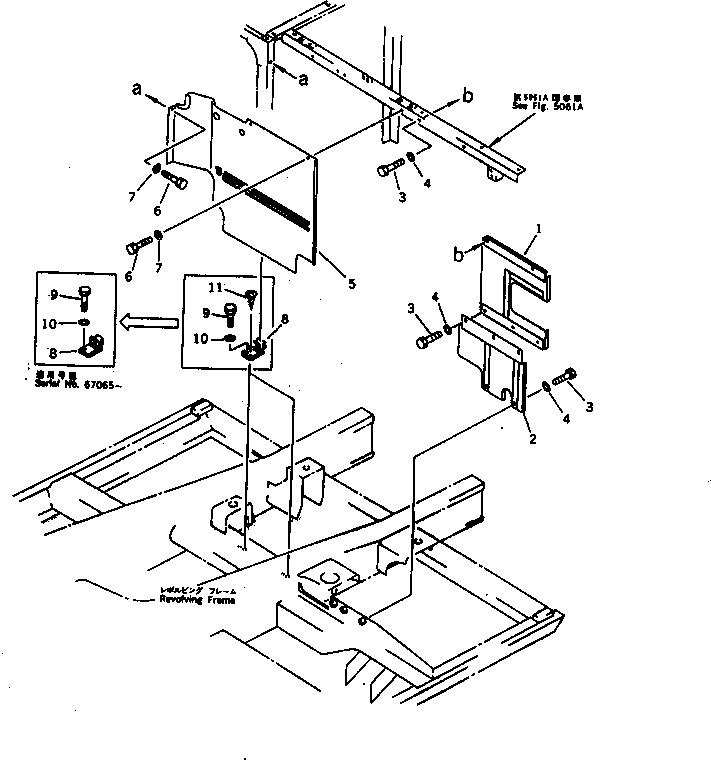 Excavators Komatsu / PC220LC-5C S/N 35001-UP (Custom Spec.)(pc220l3c) / PARTITION PLATE(#36614-)(150140 : 5092A)