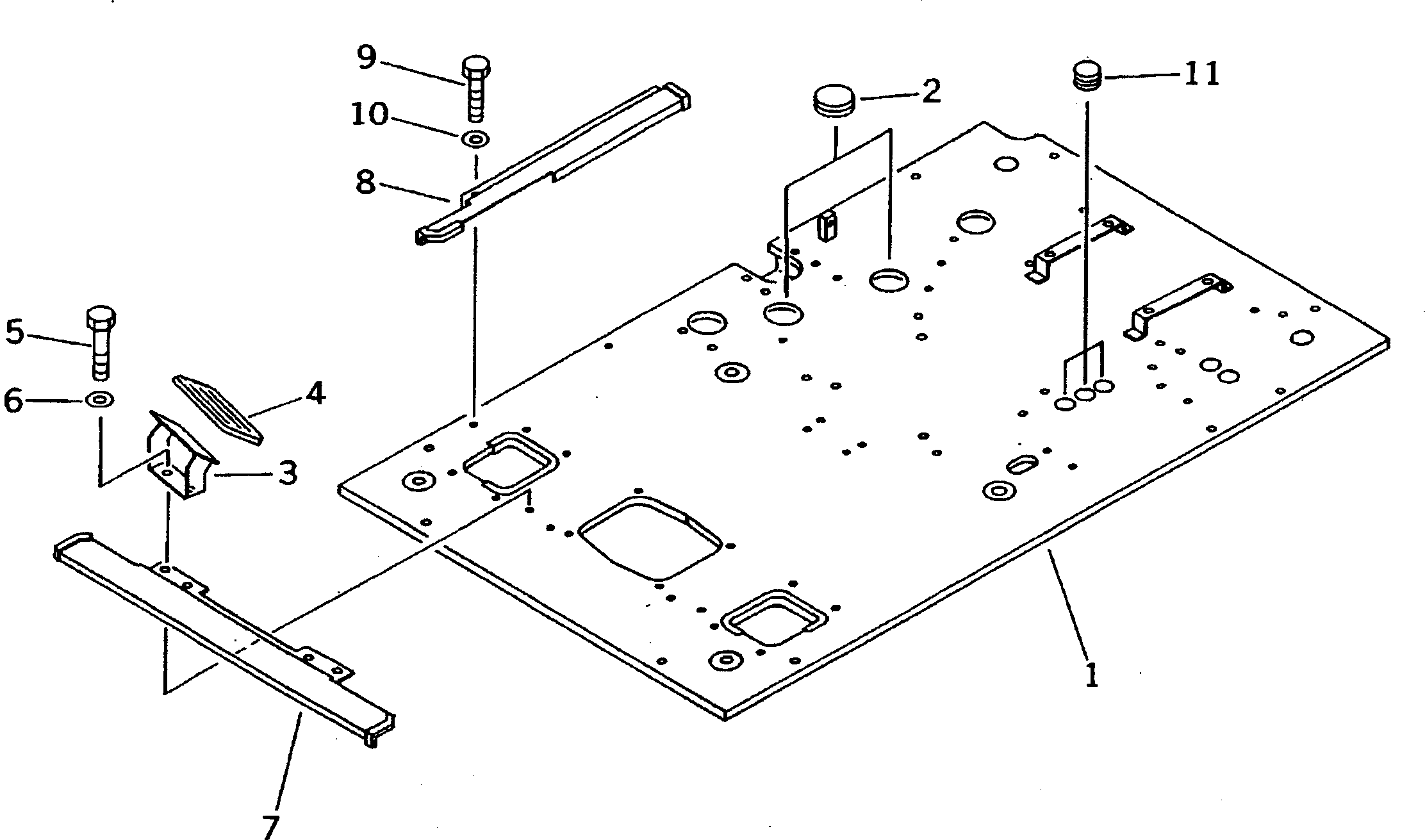 Excavators Komatsu / PC220LC-5C S/N 35001-UP (Custom Spec.)(pc220l3c) / FLOOR FRAME (FOR LONG LEVER CONTROL)(#36438-36613)(150260 : 5172A)
