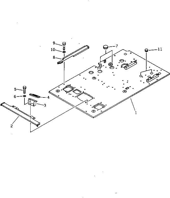 Excavators Komatsu / PC220LC-5C S/N 35001-UP (Custom Spec.)(pc220l3c) / FLOOR FRAME (FOR LONG LEVER CONTORL) (WITH AIR CONDITIONER       AND 1 PEDAL)(#36614-)(150300 : 5178)