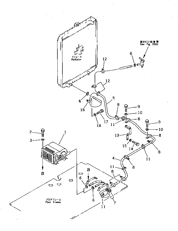 Excavators Komatsu / PC220LC-5C S/N 35001-UP (Custom Spec.)(pc220l3c) / CAR HEATER AND PIPING(150470 : 5812)