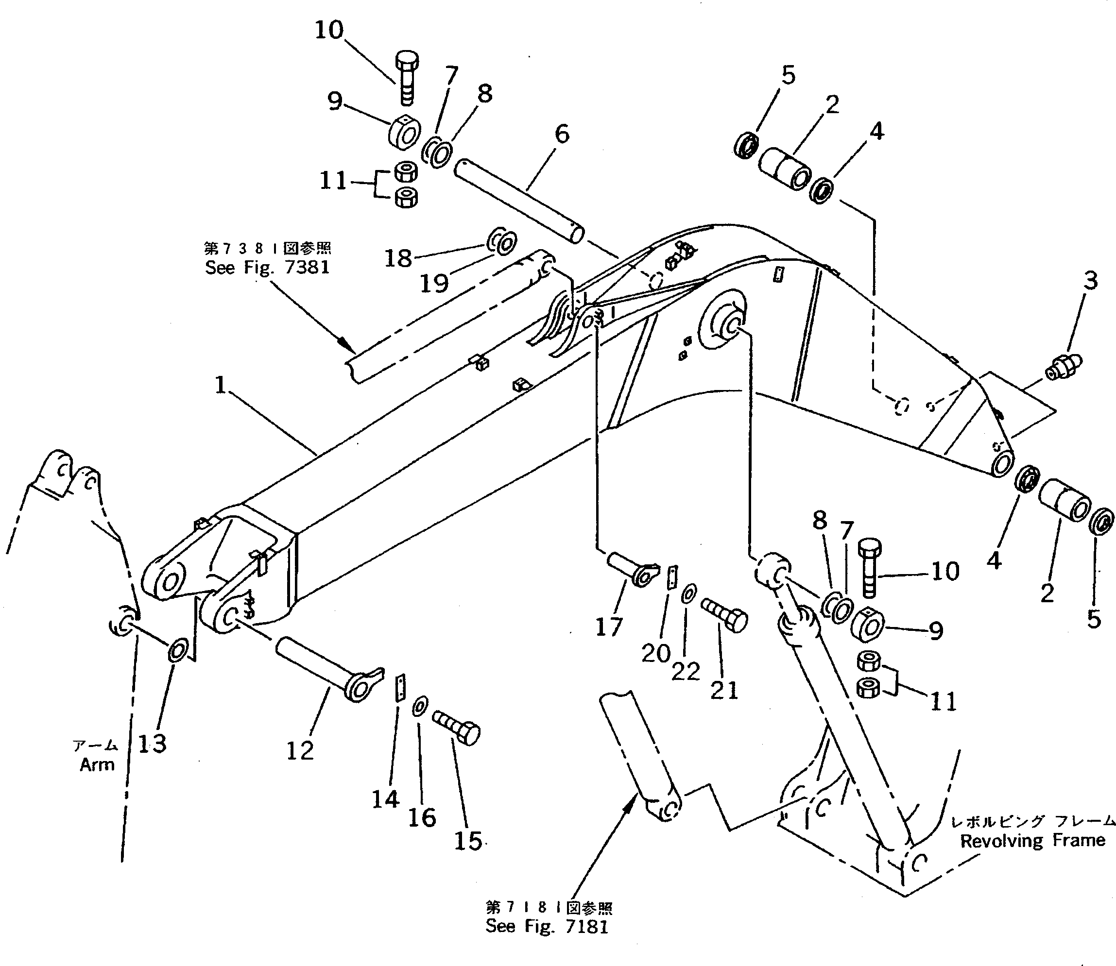 Excavators Komatsu / PC220LC-5C S/N 35001-UP (Custom Spec.)(pc220l3c) / BOOM(#35001-36613)(210010 : 7001)